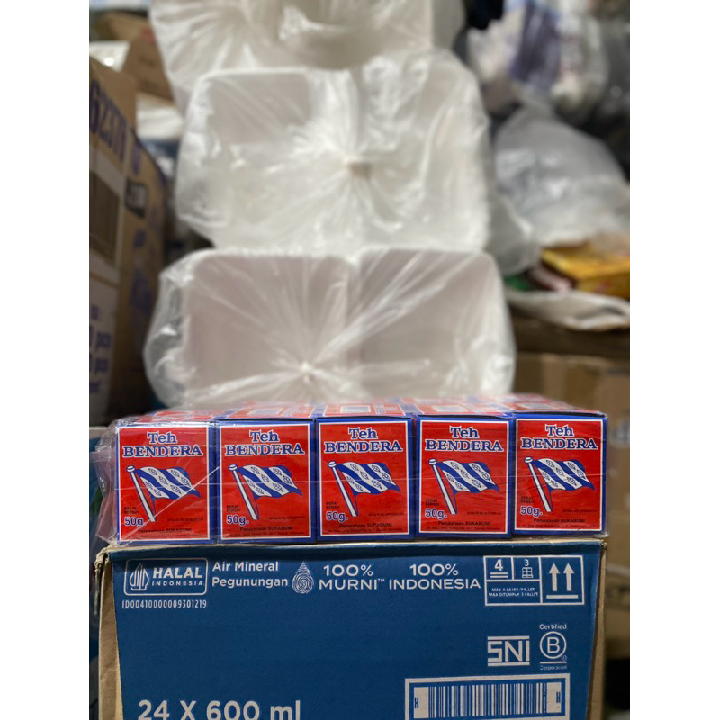 

1 KOTAK TEH BENDERA / BUBUK TEH HITAM 50 GRAM. 100% BARU BERSEGEL ORI TEH BENDERA BPOM RI