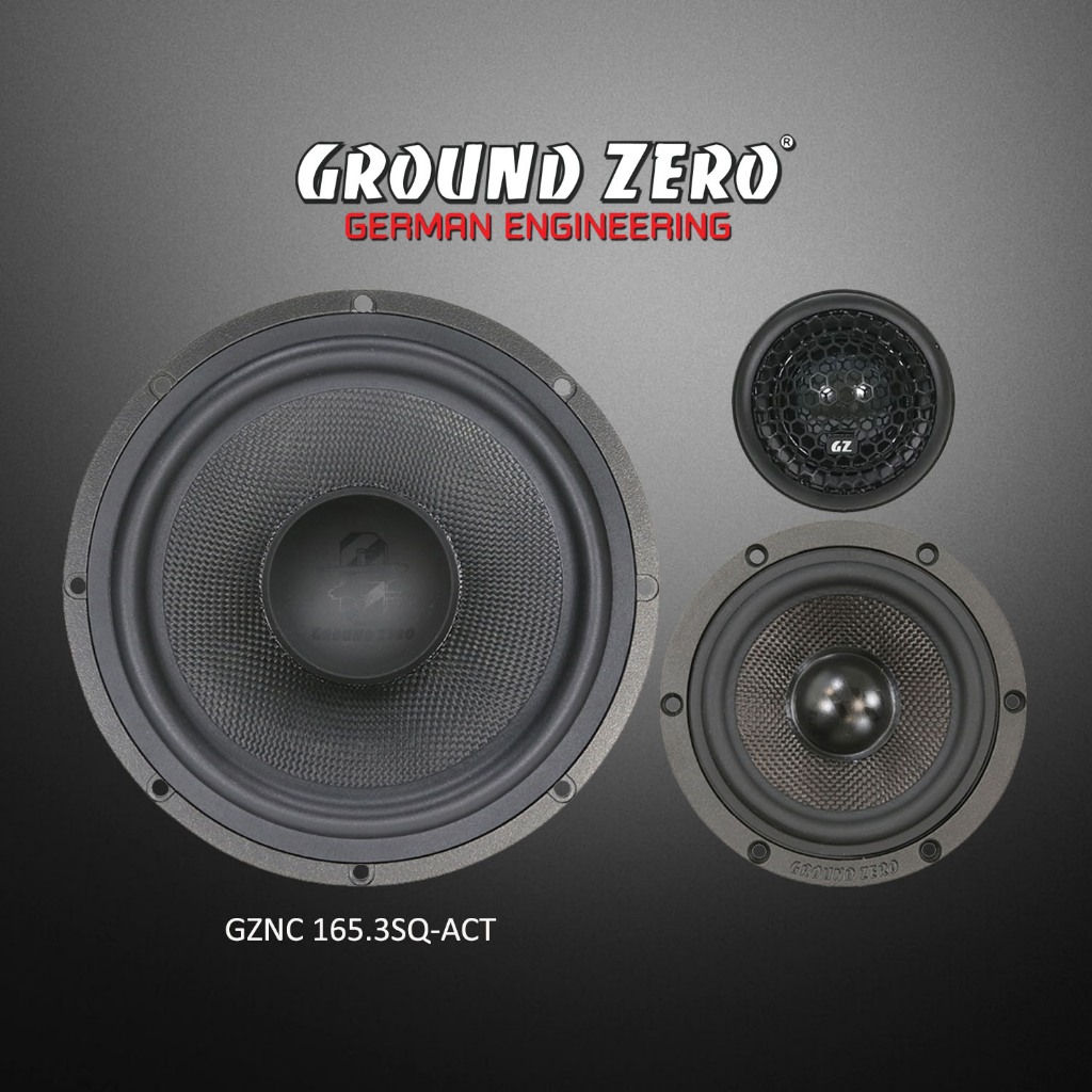 Ground Zero GZNC 165.3SQ 3 Way Speaker Component Set Active Sound Quality