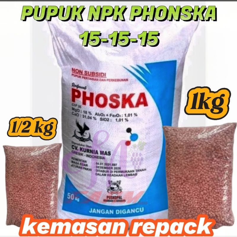 PUPUK NPK PHONSKA / PHOSKA 15-15-15 KEMASAN REPACK