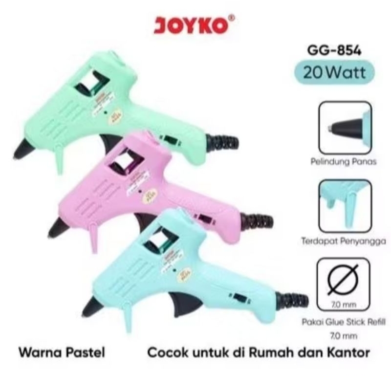 Lem Tembak JOYKO GG-854 warna pastel alat hot melt glue gun