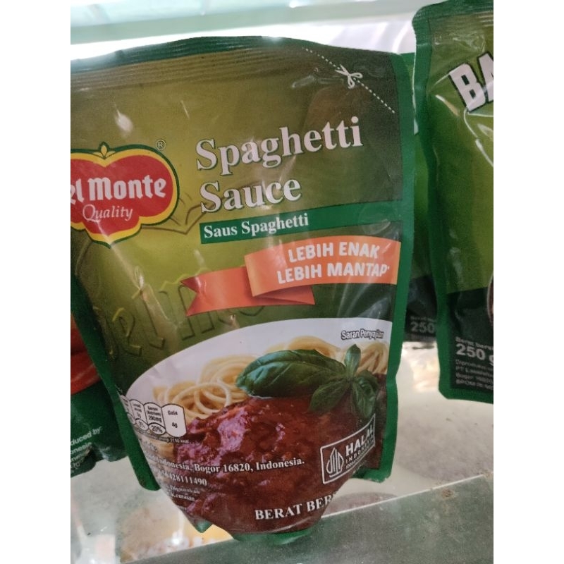 

DEL MONTE SPAGHETTI/ SAUS SPAGHETTI 250GR