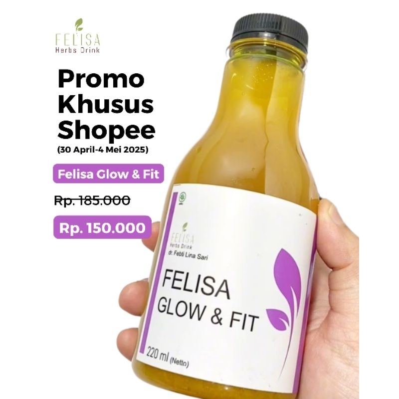 

Felisa Glow & Fit By dr. Febti | Jamu Wanita | Stimulator Kolagen | Herbal Wanita