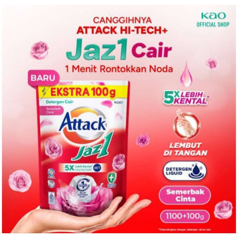 Attack Jaz1Detergen Cair/Attack Jaz1 Liquid Detergent/Sabun Cuci Pakaian Cair Jaz1 700/750ml