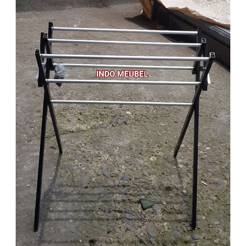 Rak Handuk Lipat Alumunium, Jemuran Handuk Lipat Alumunium