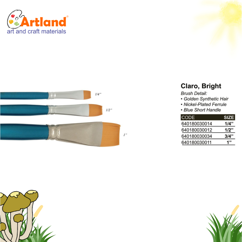 

Kuas De Goya Claro Flat – Kuas Lukis Bulu Sintetis Emas Gagang Biru Pendek