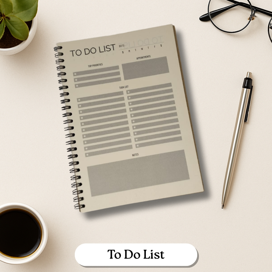 

[Whispers] Planner Book A5 Spiral 60 Halaman Bookpaper Cover Hitam Coklat Elegan Buku Agenda Harian