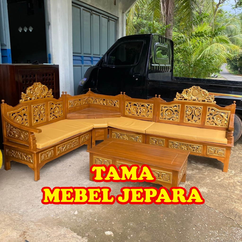 Kursi tamu / Kursi sudut matras model mahkota