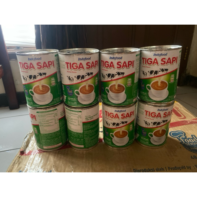 

SUSU TIGA SAPI SUSU KENTAL MANIS 490gr EXP JANUARI 2026