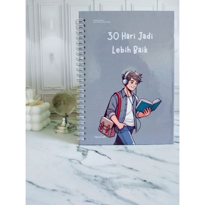 

planner muslim 30 hari jadi lebih baik - agenda harian ibadah - buku jurnal motivasi