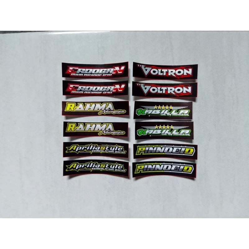 

Stiker bus sticker julukan bus ukuran mini untuk miniatur paket 12.pcs