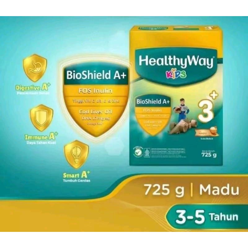

HealthWay Kids 3+ Susu Bubuk Rasa Madu 725 Gram