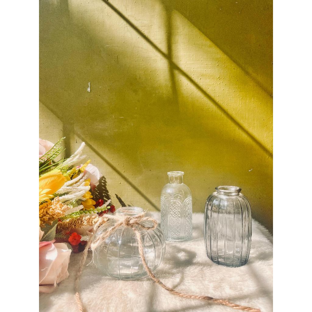 Vas Kaca Mini / Vas Kaca Dekorasi Estetik Minimalis