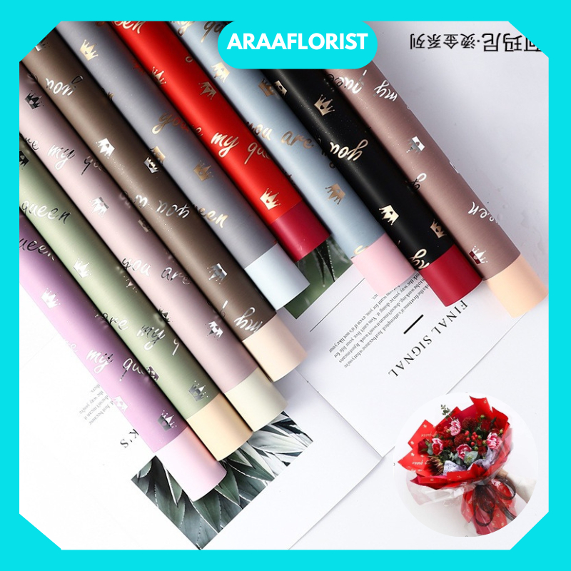

KB103 Kertas Buket Bunga Dua Warna Flower Wrapping Paper Cellophane Korean Premium Cotton