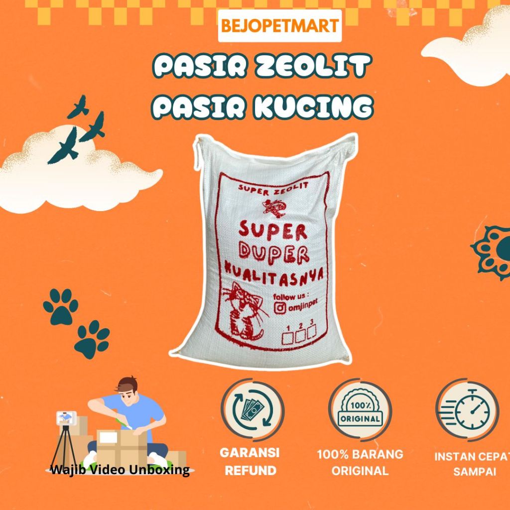 Pasir Zeolit, Pasir Kucing no 1,2,3