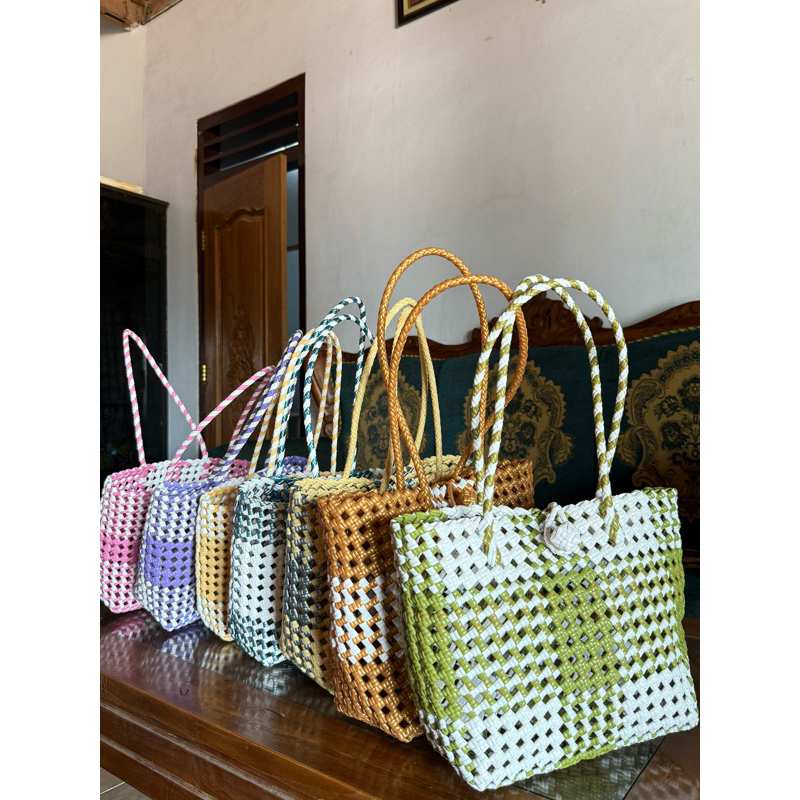 Tas Anyaman Jali Premium Murah Unik Aestetic Custom warna dan motif Hampers