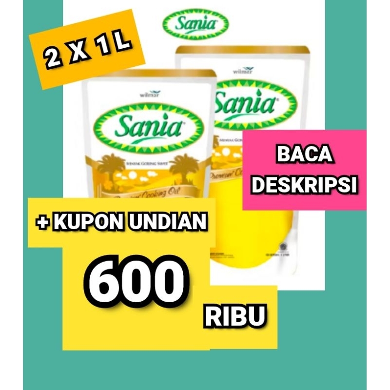 

Minyak Goreng Sania 1 Liter 1L bungkus Sachet saset murah Grosir
