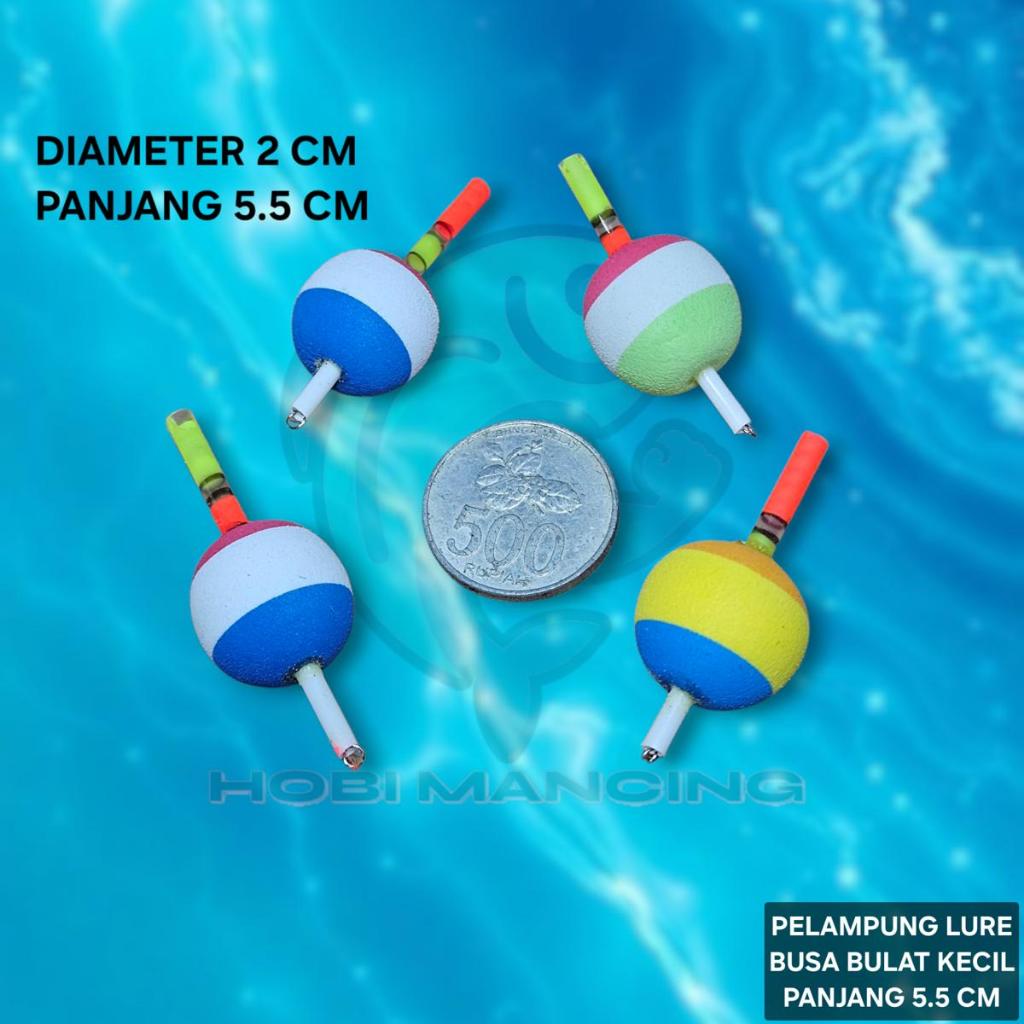 Pelampung Lure Busa Bulat Kecil Panjang 5.5CM / Kumbul Umpan Apung Busa Bulat Kecil 5.5 CM