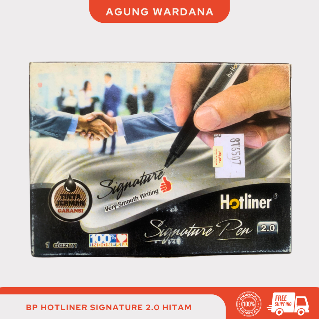 

BOLPOIN HITAM HOTLINER SIGNATURE 2.0MM 1 PACK