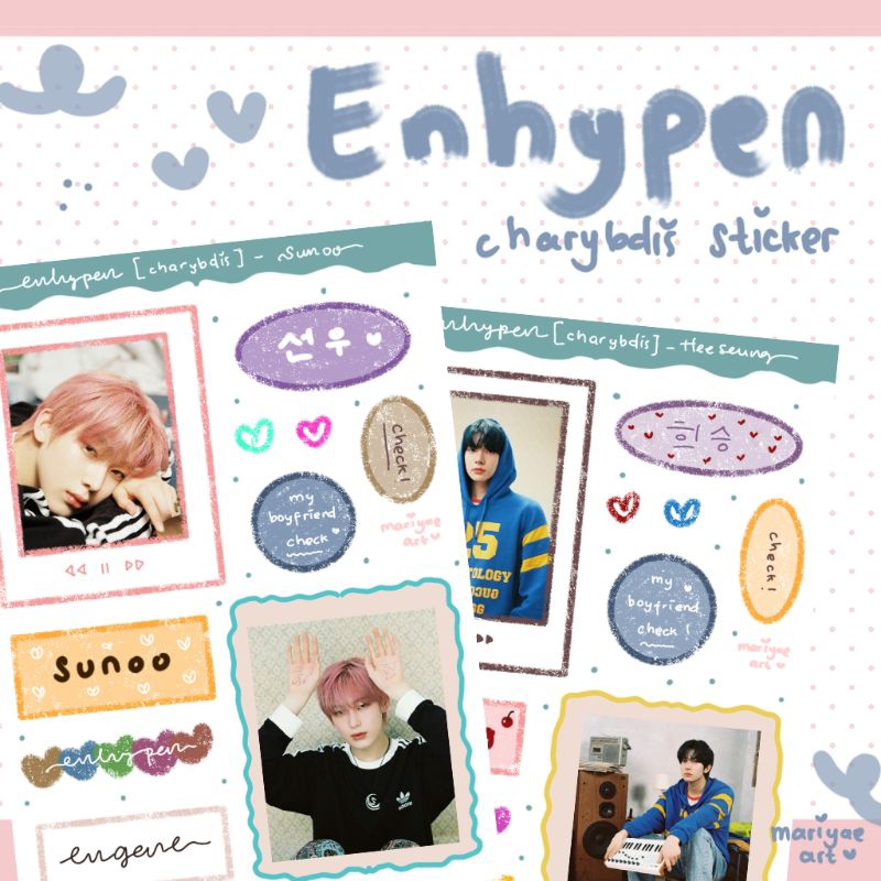 

ENHYPEN Charybdis sticker | sticker kpop boyfie set tumblr aesthetic stiker case hp kpop by mariyaeart