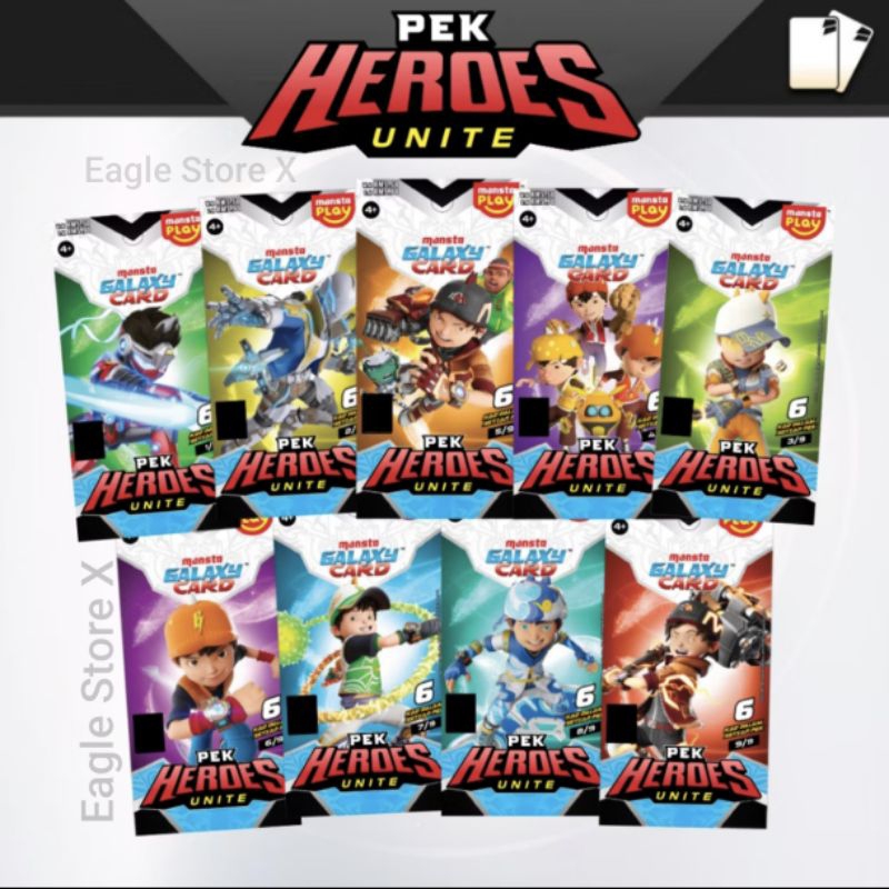 Pek Heroes Unite - MONSTA Galaxy Card Set (54 KAD) Cards Games