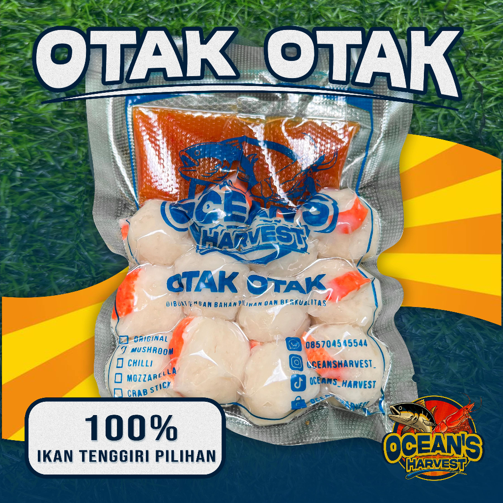 

OTAK OTAK IKAN ASLI VARIAN CRABSTICK 12 Pcs SUDAH TERMASUK CUKA TAUCO - CRABSTICK 12PCS