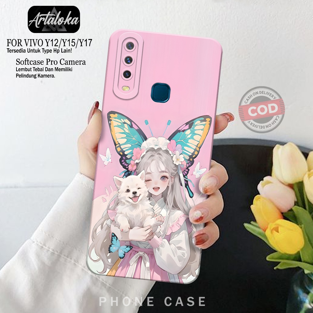 Softcase Hp Vivo Y12/Y15/Y17 Fashion Case Kartun Case Vivo Y12/Y15/Y17 Silikon TPU Pro Camera Casing