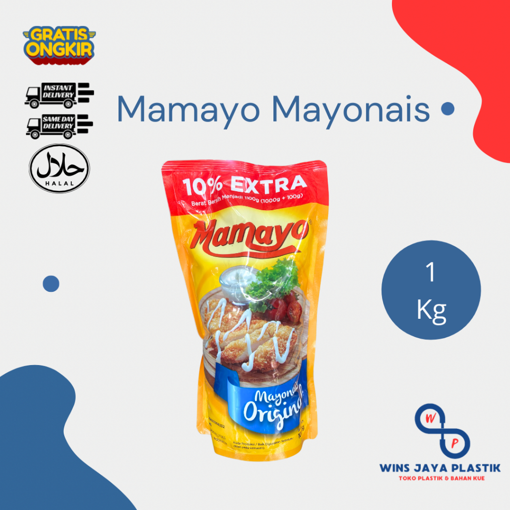 

Mamayo Mayonaisse 1Kg | Mayones Mamayo 1Kg | Kemasan Asli 1Kg Extra 10% (1100gr)