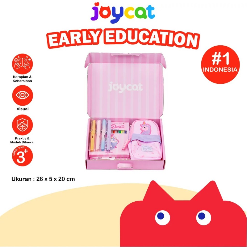 

Joycat Kotak Pensil Anak - 7 in 1 Pack Stationery Kids - Paket Alat Tulis Sekolah Anak | Pink Unicorn
