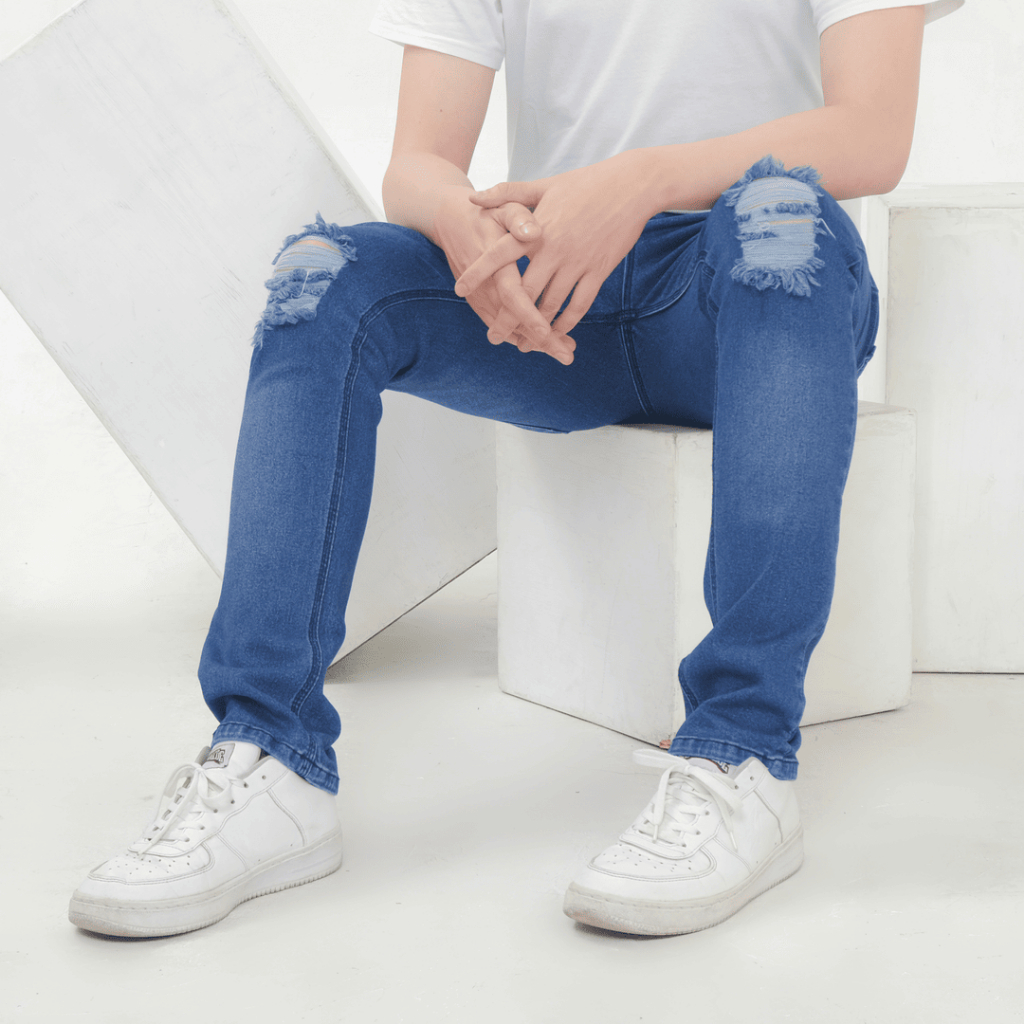 Celana Jeans Pria Sobek / Celana Jeans Slimfit / Celana Sobek Pria Korean Style