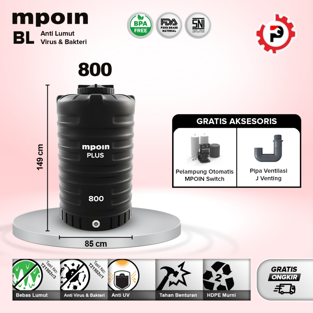 MPOIN BL800 750L BL SERIES TANDON AIR/TOREN AIR/TANGKI AIR