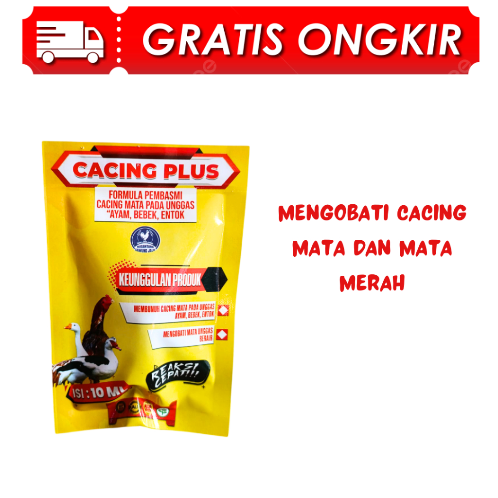 OBAT CACING MATA PLUS Sawung Jalu - pengobatan mata ayam cacing an / mata merah