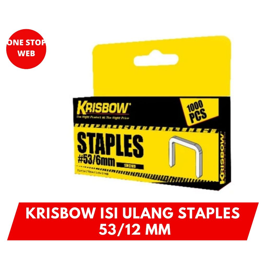

Krisbow Isi Ulang Staples 53/12 mm Isi 1000Pcs LRSGS12