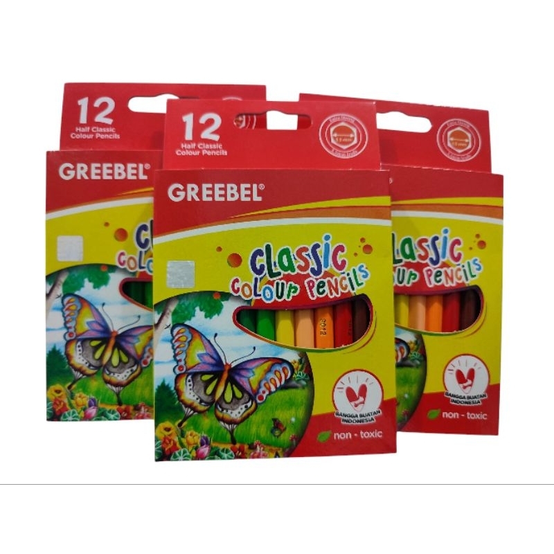 

Pensil Warna Greebel Pendek 12 Warna