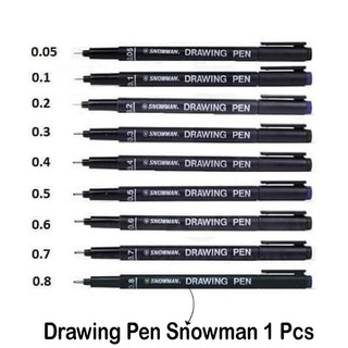 

1LSN Drawing pen snowman pena gambar pulpen gel