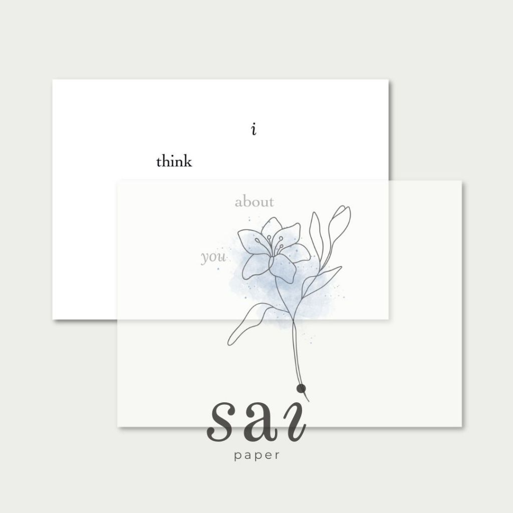 

Kartu Ucapan Valentine Anniversary Greeting Card Blank Romantic Card | i think about you | sai paper