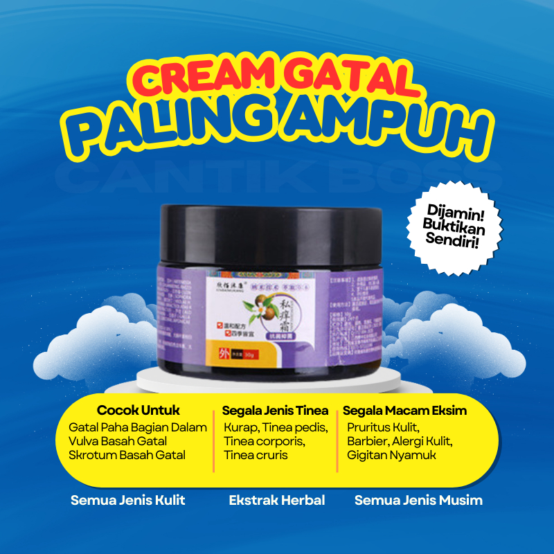 【100%ASLI】Salep Antibakteri Organ Intim-Salep Gatal Psoriasis-Krim Pereda Gatal Herba 30g-Kulit Gata