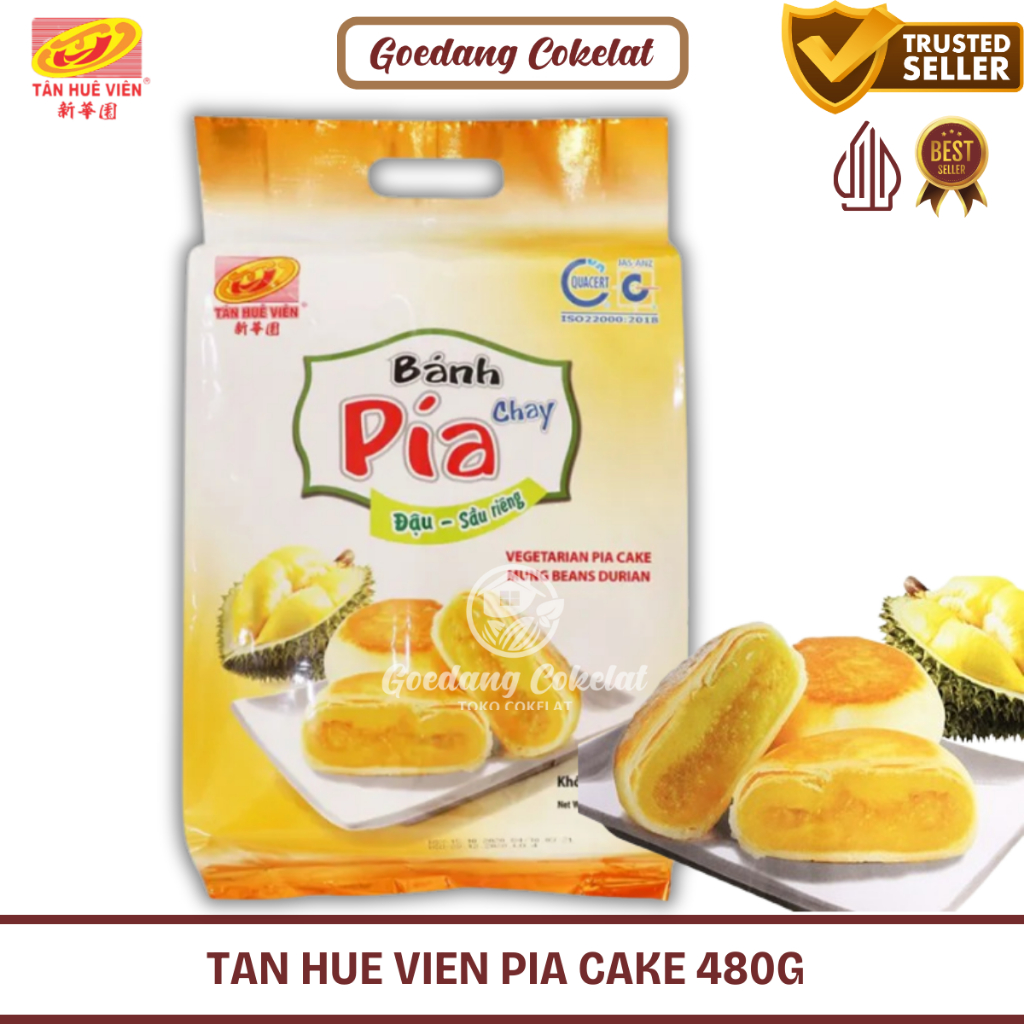 

BANH PIA DURIAN VIETNAM 480g Pia Pie Durian Vietnam Banh Pia Chay Tan Hue Vien 100% Original