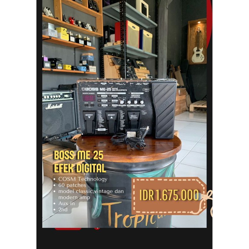 Efek digital boss me25 adaptor zoom plus admin 7.5%