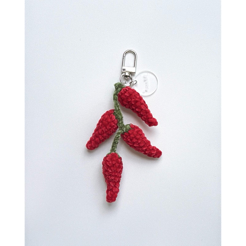 Cabe Serenceng Crochet Bag Charm - Gantungan Kunci Cabe - By Caca