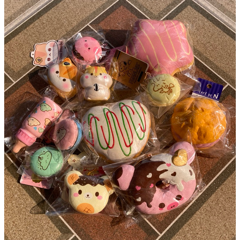 (BACA DESKRIPSI) SQUISHY MURAH , CAFE DE N, CDN, STAR DONUT, PEKO , DECO MARSHMELLI, MARSHMELLI MACA