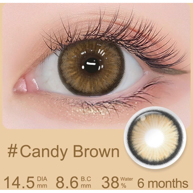 SOFTLENS EYESHARE DIAMOND CANDY BROWN / ALLURE GREY 14.5MM