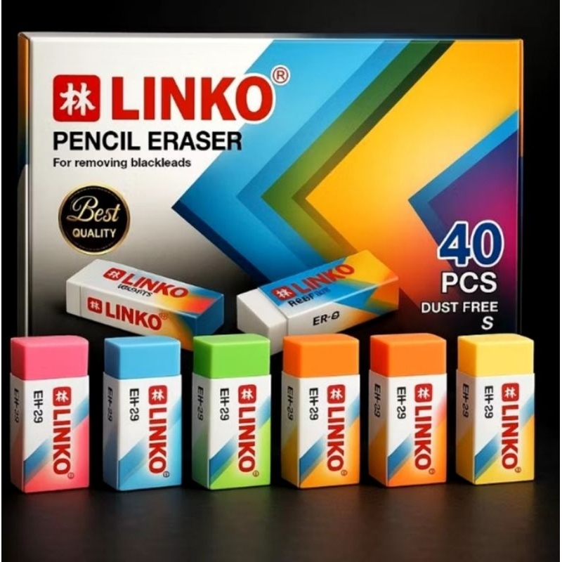 

Penghapus Pensil LINKO 1 PCS | Eraser Warna-Warni Dust Free. Termurah di shope
