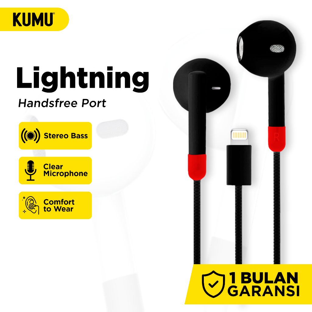 Handsfree Headset Lightning iPhone GadgetKU GadgetMU