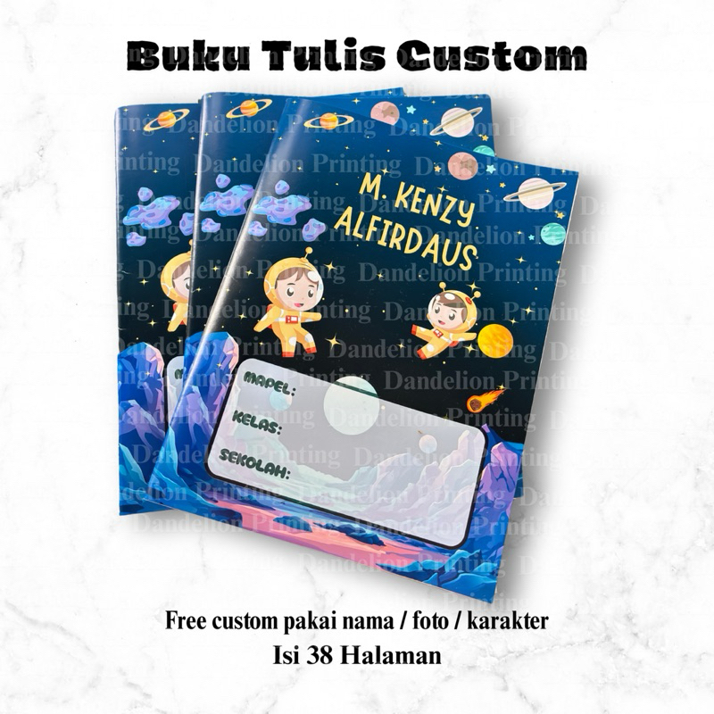 

Buku Tulis Custom isi 38 Halaman - Buku Tulis Pakai Nama dan Foto