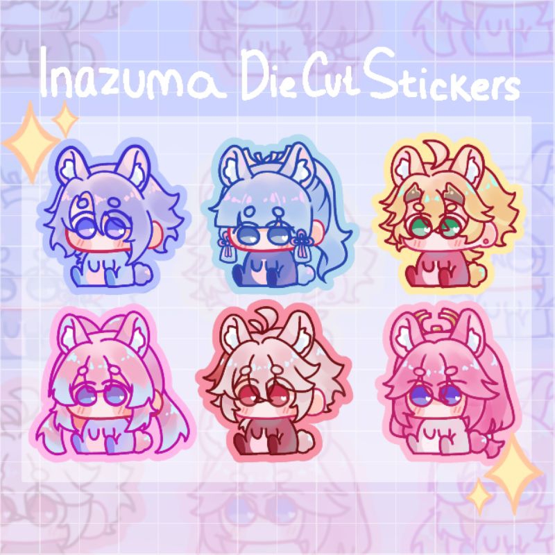 

[Stellxrts] Inazuma Die Cut Stickers from Genshin Impact | Ayato Ayaka Thoma Kokomi Kazuha Yae Miko
