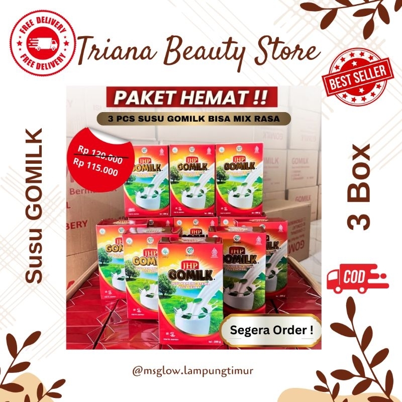 

3 Box Susu GOMILK Susu Kambing Etawa