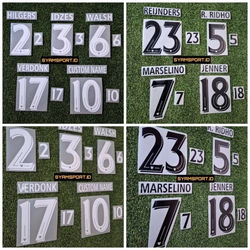 Nameset Timnas Indonesia 2025 Bebas Custom Ada Logo GARUDA / Nama dan Nomor Jersey Timnas Indonesia 