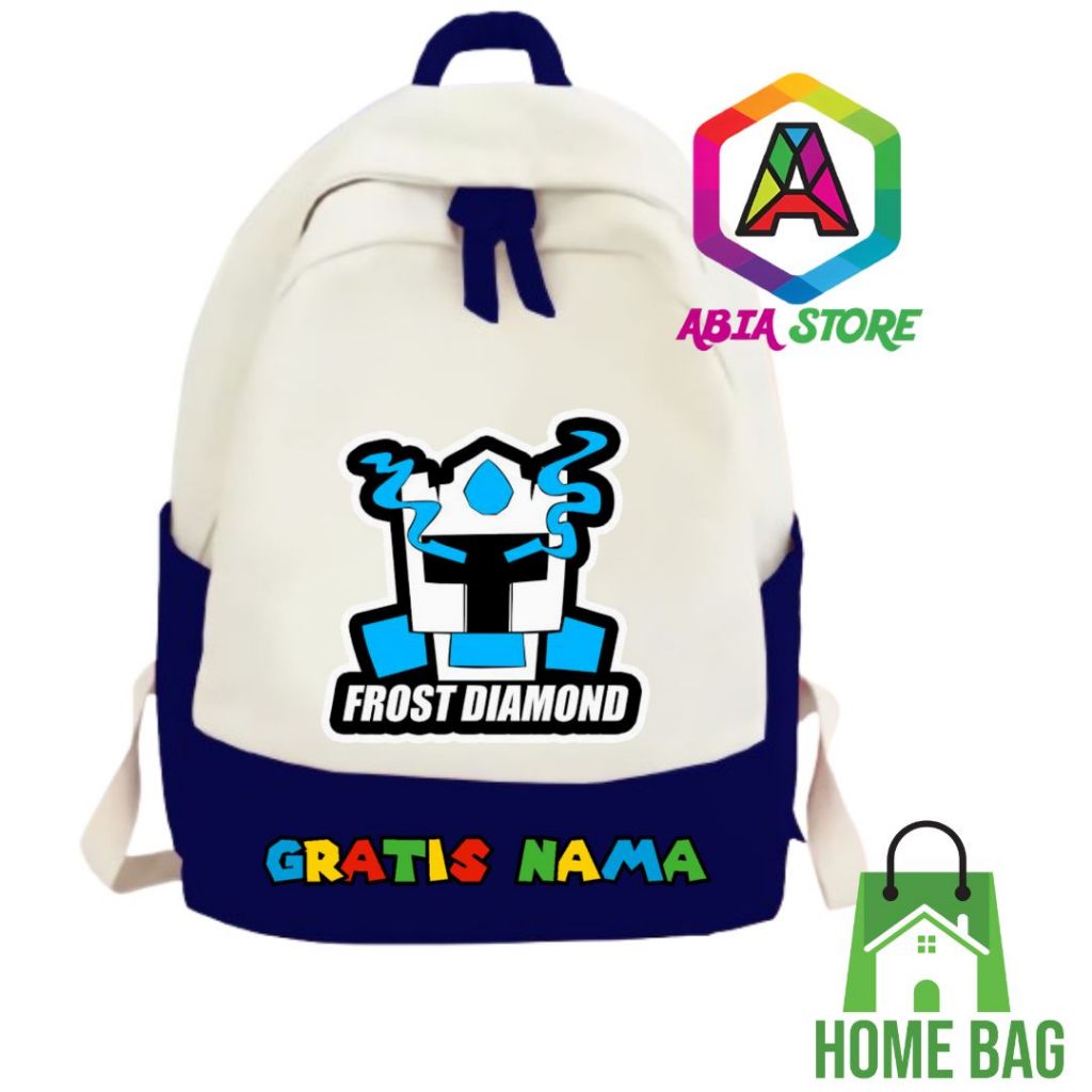 Tas Ransel Sekolah Anak Karacter Frost Diamond Free Nama