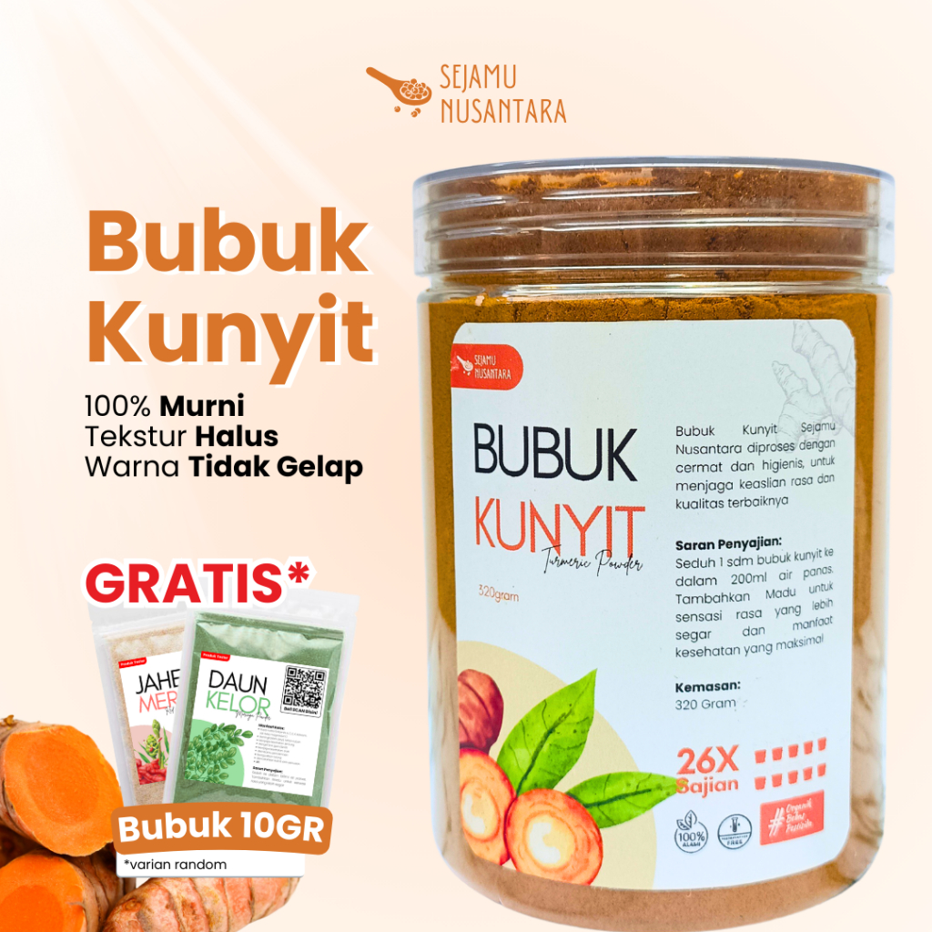 

Kunyit Bubuk GRADE A Kunir Premium Asli 100% Tanpa Campuran JSR Untk Asam Lambung - Sejamu Nusantara