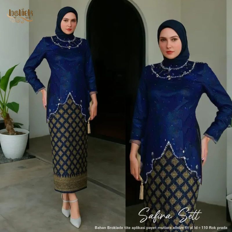 Setelan Brokat Wanita Setelan Batik Wanita Setelan Rok Brokat Wanita